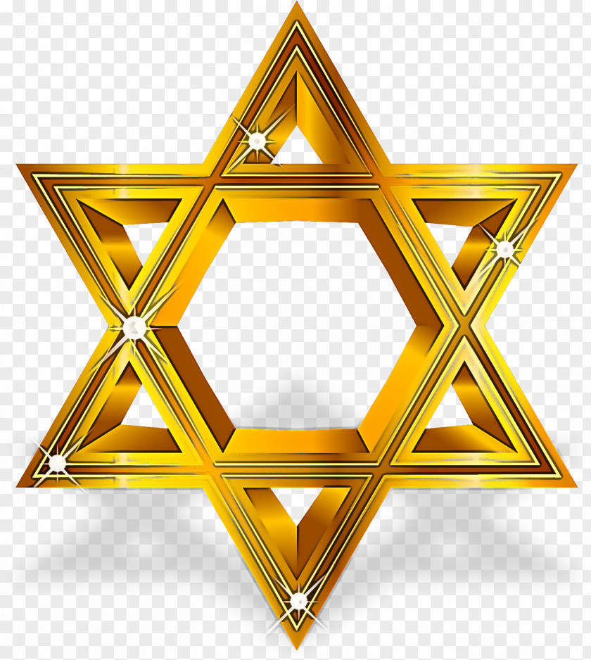 Yellow Triangle Star Symbol PNG