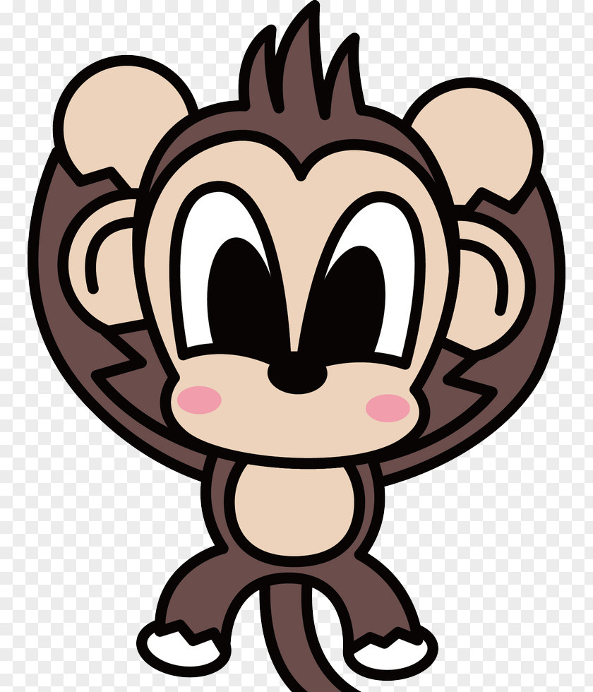 Brown Monkey Cartoon Animation Clip Art PNG