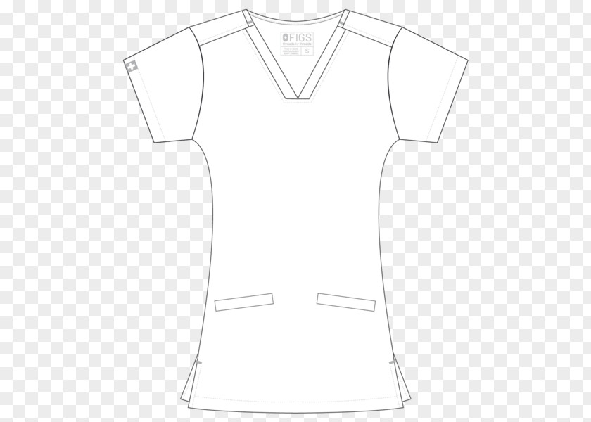 Figs Scrubs Jersey T-shirt Collar Sleeve PNG