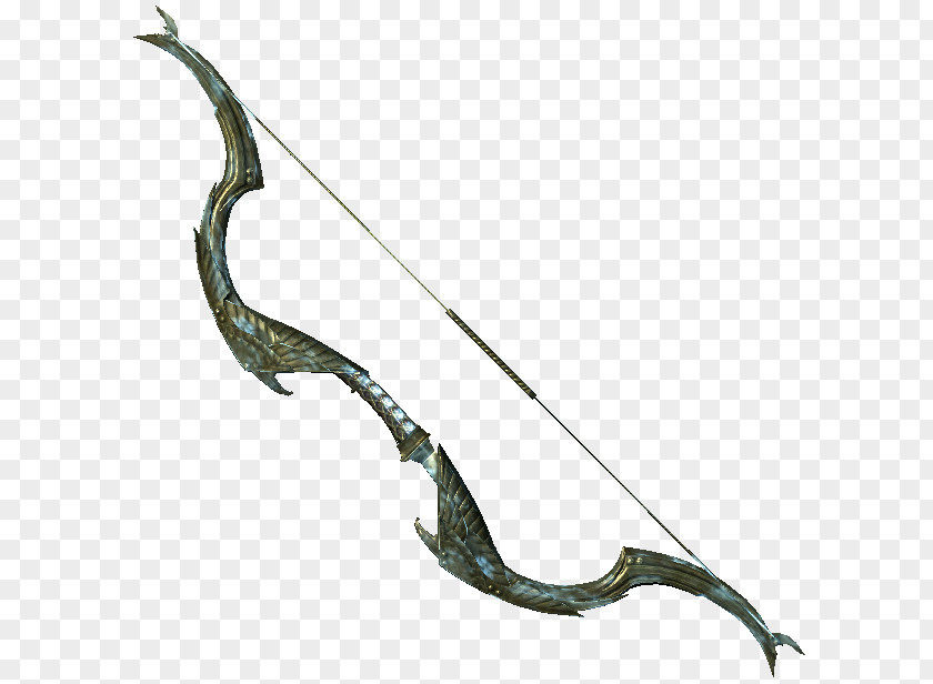 Freezing The Elder Scrolls V: Skyrim – Dawnguard Dragonborn Bow And Arrow Bowhunting Weapon PNG