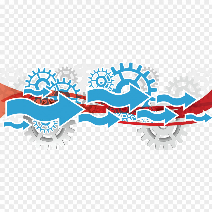 Gears And Arrow Gear Euclidean Vector Computer File PNG