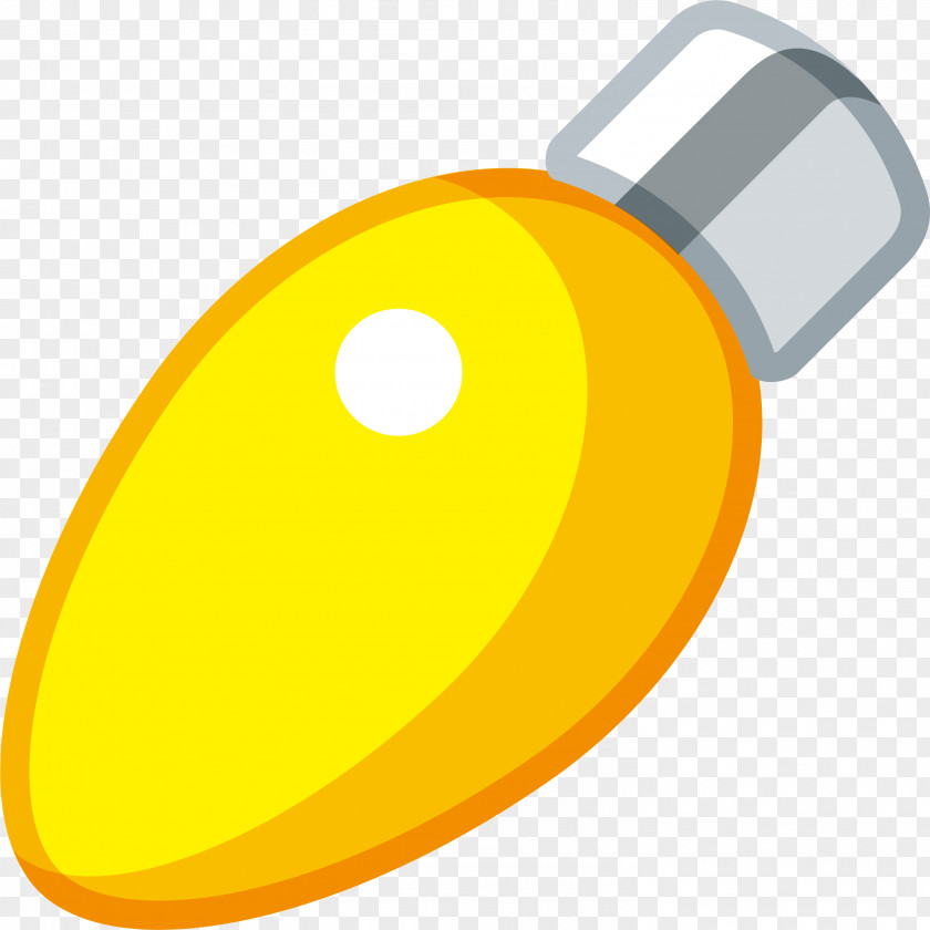 Little Fresh Yellow Light Bulb Incandescent Lantern Icon PNG