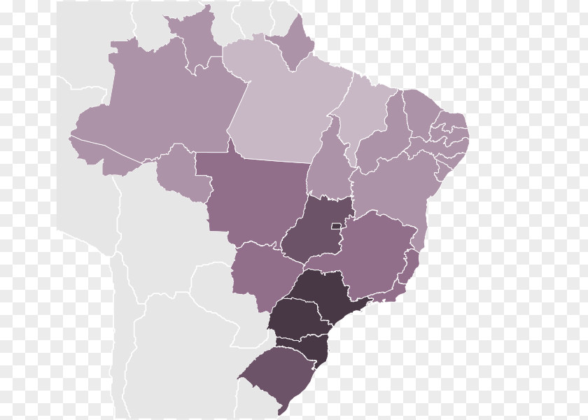 Map Blank Regions Of Brazil Road PNG