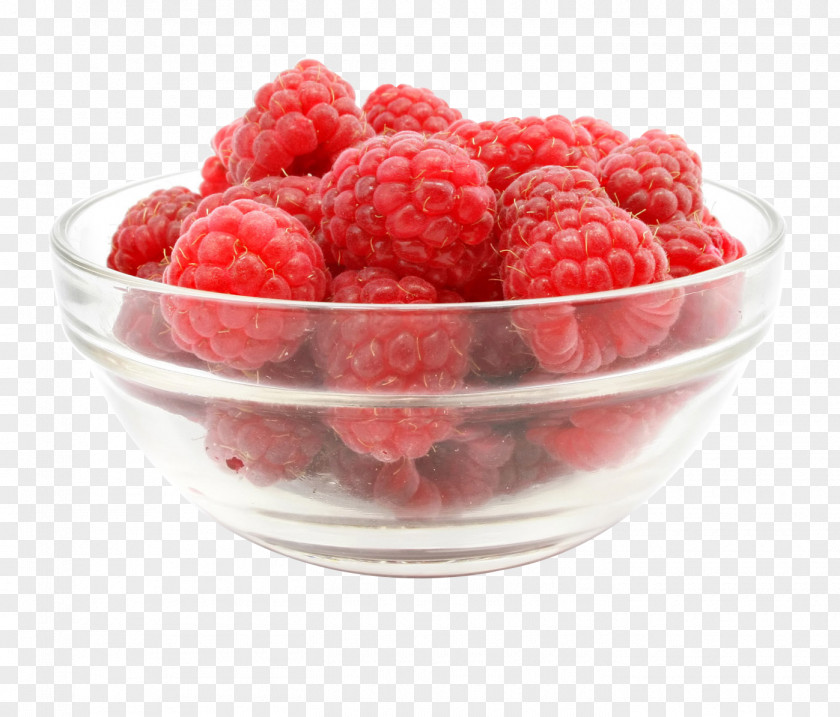 Bowl Of Raspberries Red Raspberry Fruit PNG