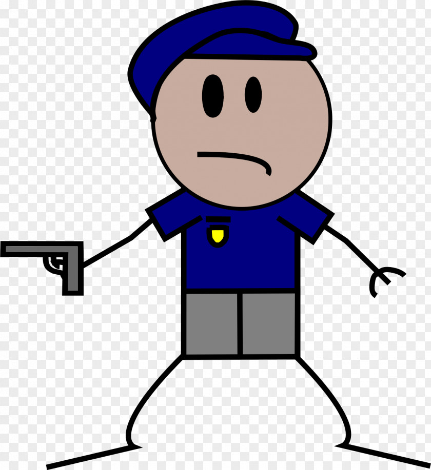 Cartoon Figure Police Officer Stick Clip Art PNG
