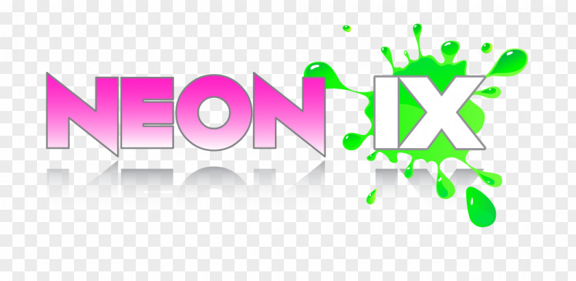 Neon Party Graphic Design Logo PNG