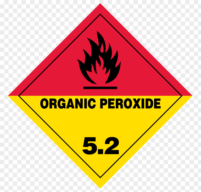 Organic Label Peroxide Dangerous Goods Placard Oxidizing Agent PNG