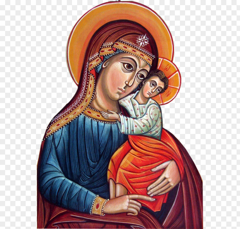 Mary Icon Religion Theotokos Image PNG