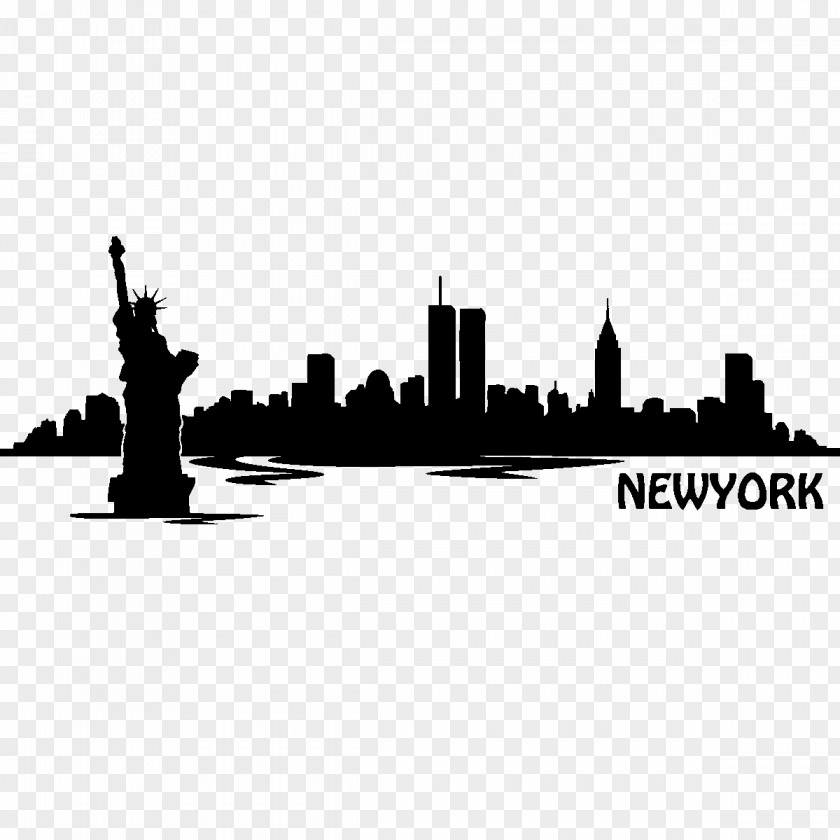 Silhouette New York City Skyline World Trade Center PNG