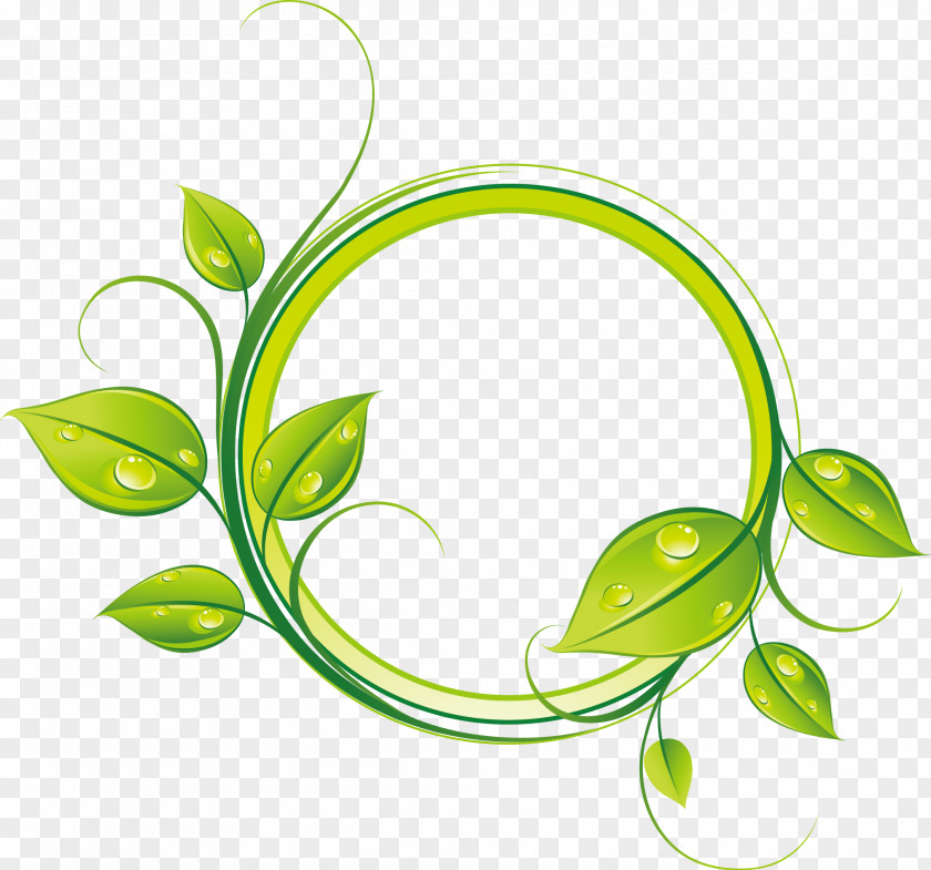 Green Grass Ring Headdress Elements Euclidean Vector PNG