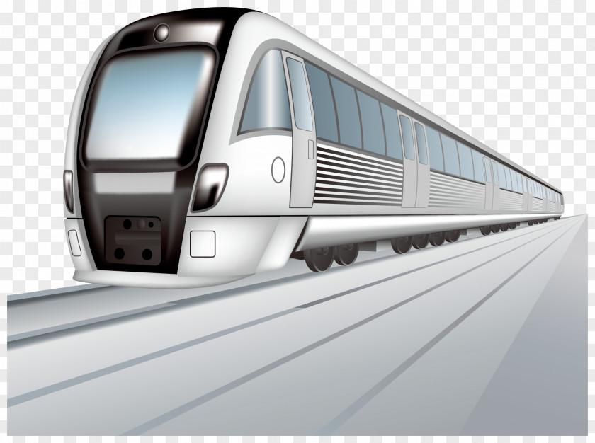Train Silver Vector Rail Transport High-speed Clip Art PNG
