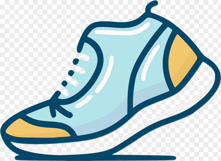 Athletic Shoe Footwear Aqua Blue Clip Art PNG
