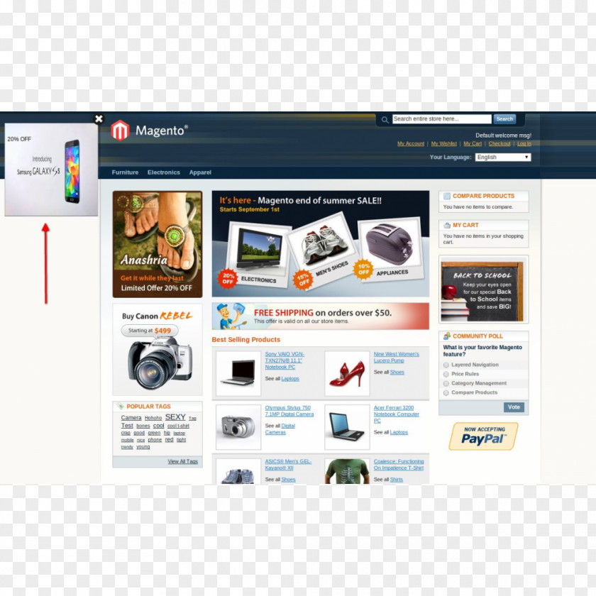 Promoting Magento Responsive Web Design E-commerce Plug-in PNG