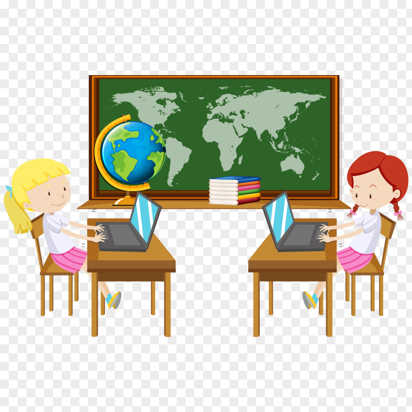 Laptop Student Computers In The Classroom PNG in the classroom, girl class computer class, two using laptop clipart PNG