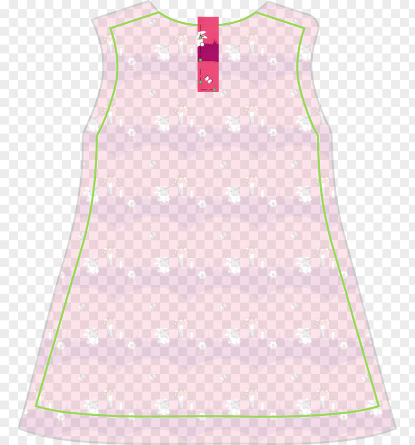 Long Pattern Sleeveless Shirt Outerwear Pink M Dress PNG
