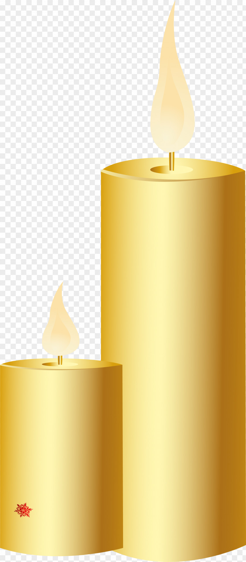 Simple Yellow Candle Light PNG