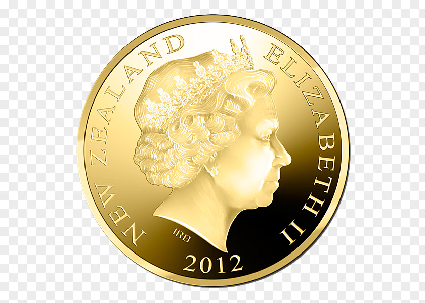 Three-dimensional Effect New Zealand Dollar Silver Coin Gold PNG