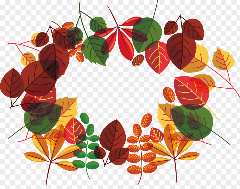 Colorful Autumn Leaves Leaf Computer File PNG