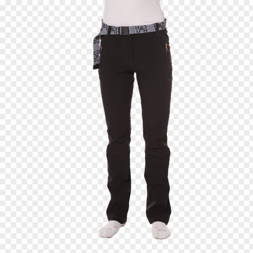 Jeans Waist Pants Black M PNG