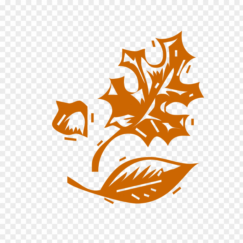 Fall Oak And Leaves. PNG