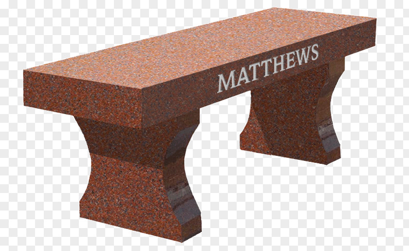 Stone Bench Headstone Table Seat Memorial PNG