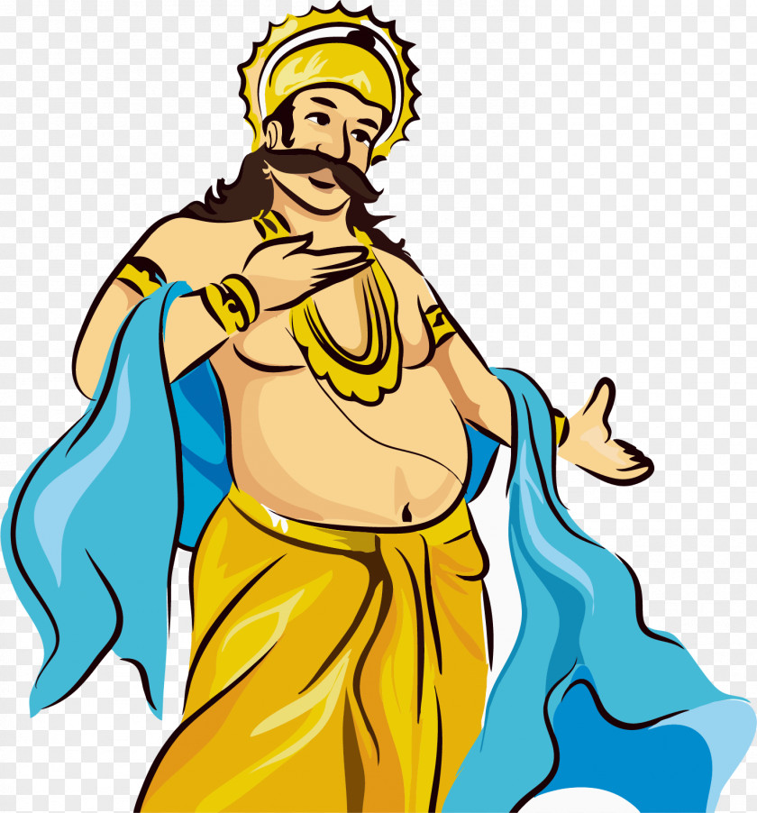 Vector Painted Exotic Buddha Kerala Animation Onam PNG