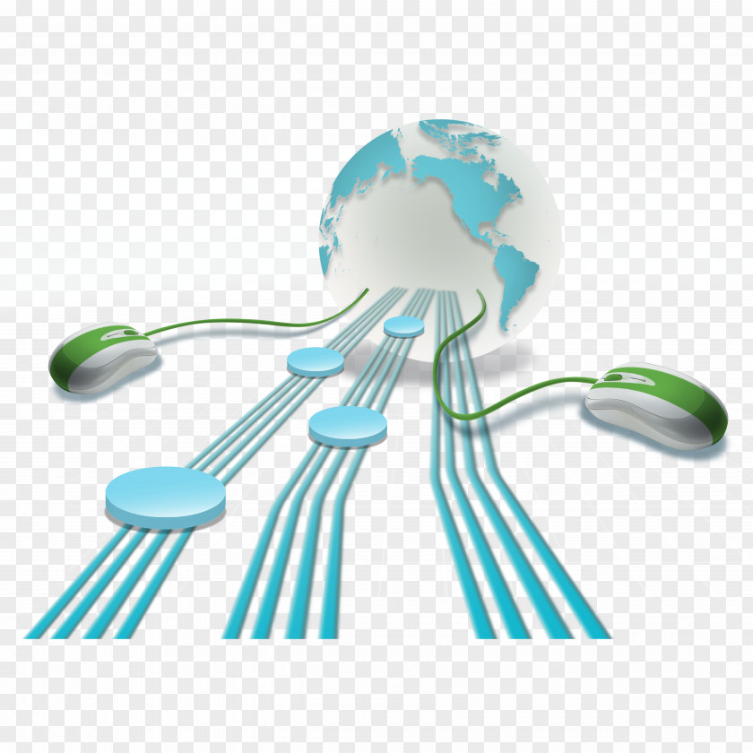 Abstract Earth And Mouse Computer Poster PNG