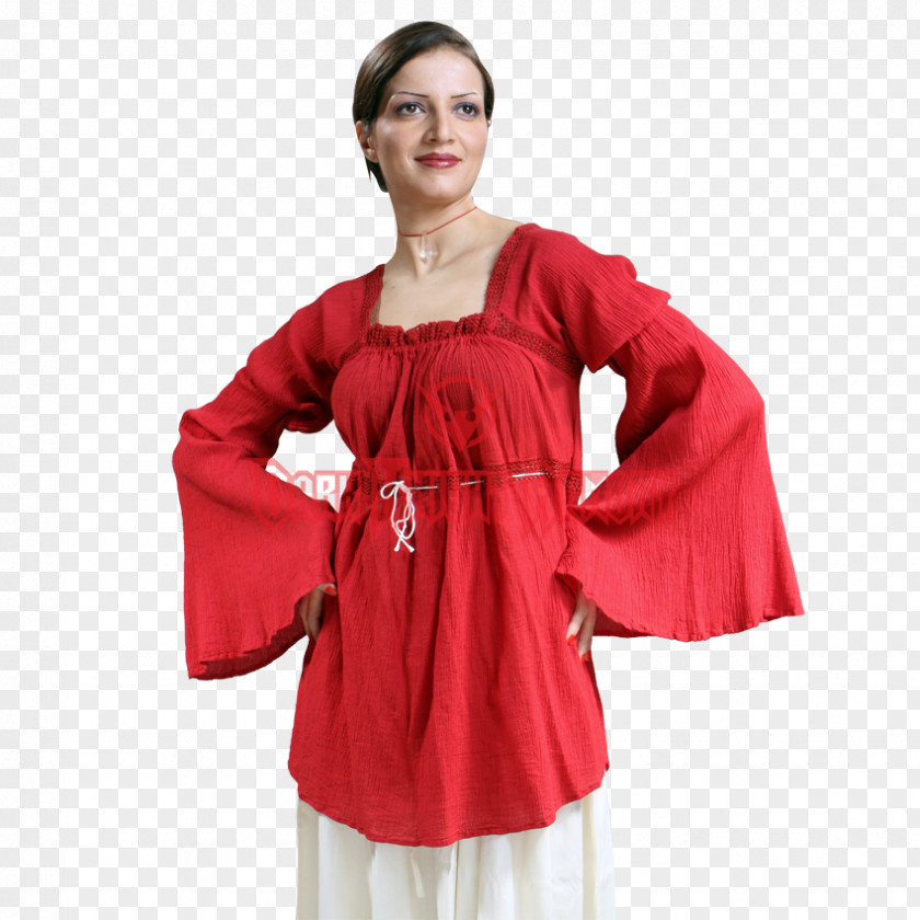 Dress Robe Shoulder Sleeve Blouse PNG