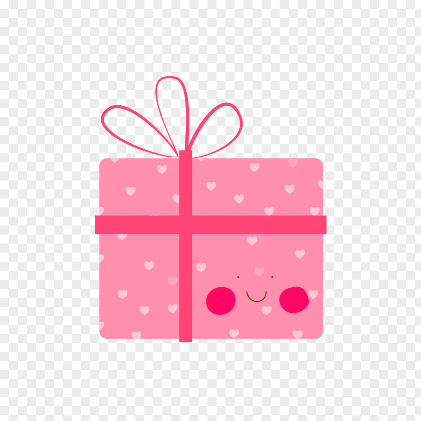 Red Smiley Gift Box Icon PNG