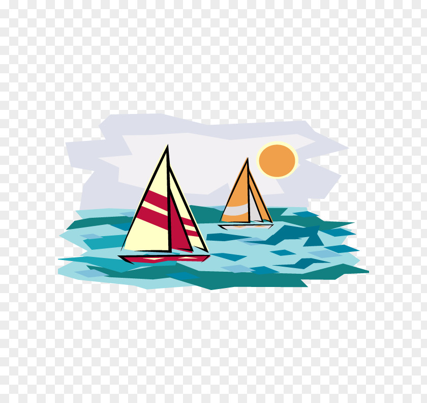 Two Sailing Sailboat Clip Art PNG