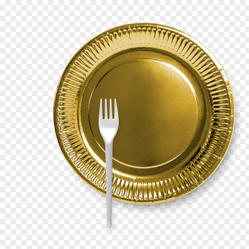 Golden Yellow Plate Fork Meal Computer Program PNG