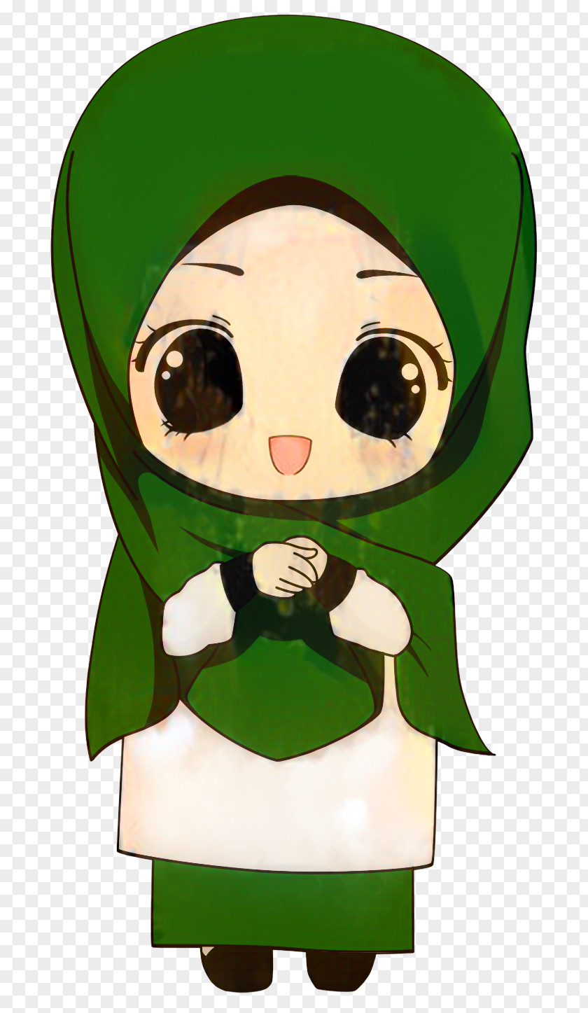 Hijab Quran Cartoon Drawing Illustration PNG