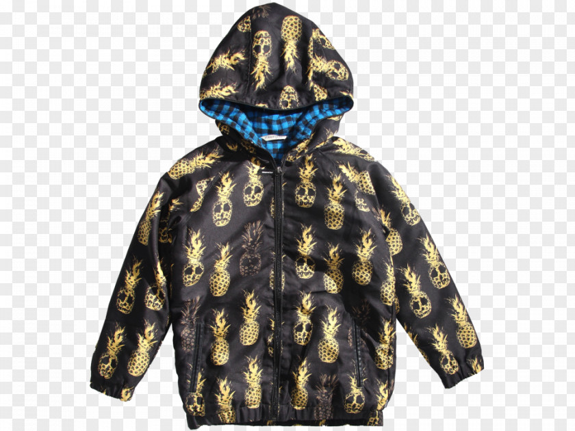 Pineapple Skull Hoodie Wool PNG