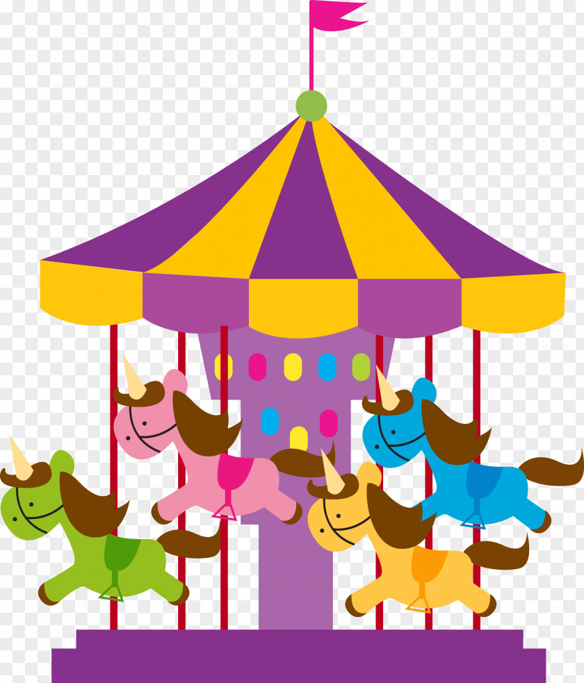 Circus Carousel Amusement Park Traveling Carnival Clip Art PNG