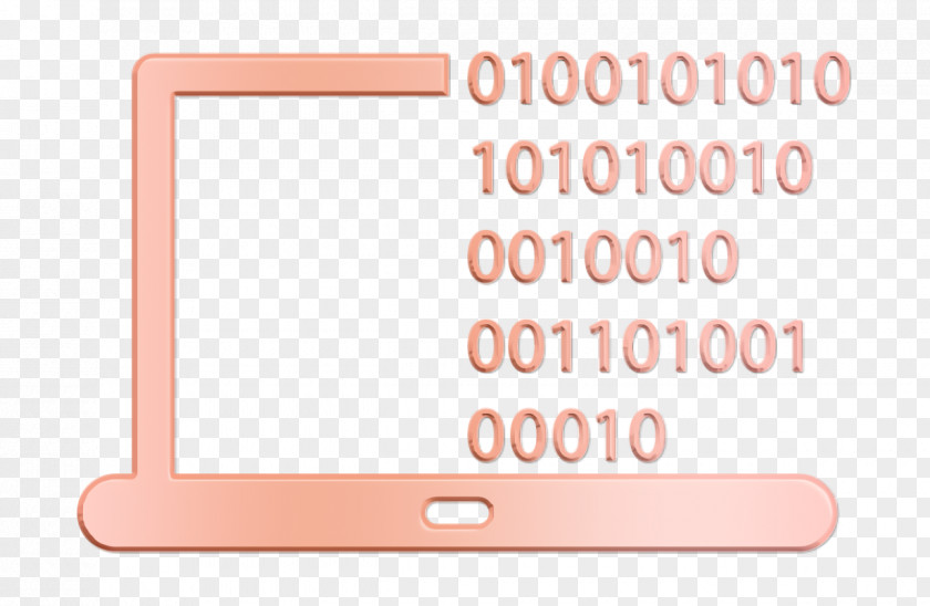 Development Icon Binary Code On Laptop Technology PNG