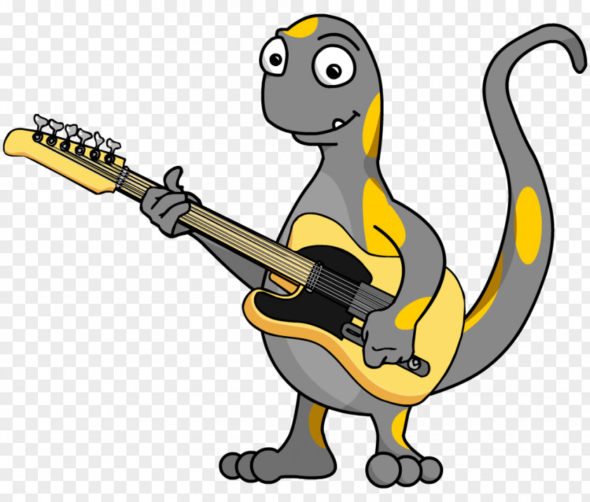 Guitar Vector Salamander Cartoon Comics Hellbender PNG