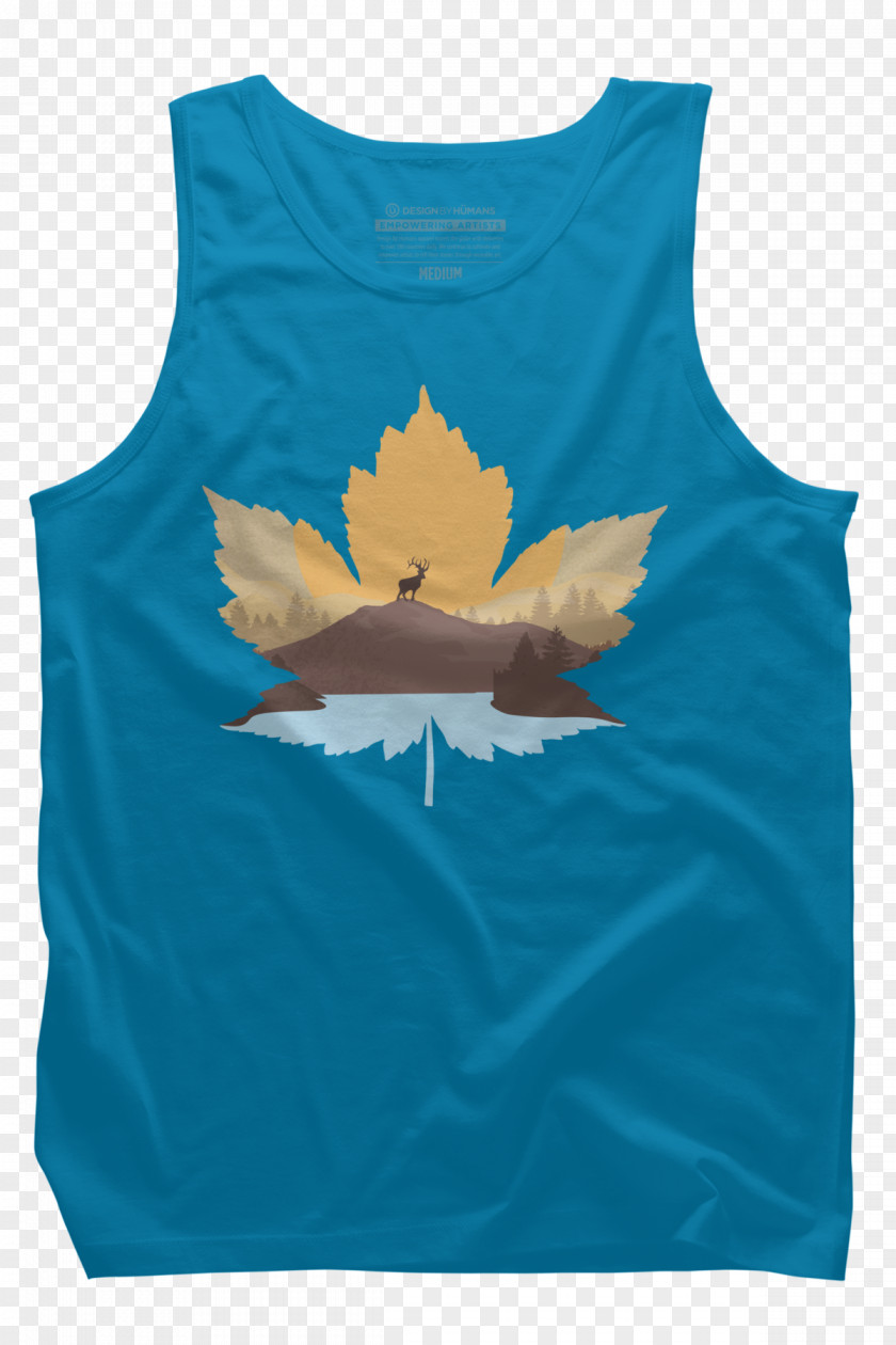 T-shirt Sleeveless Shirt Leaf Outerwear PNG