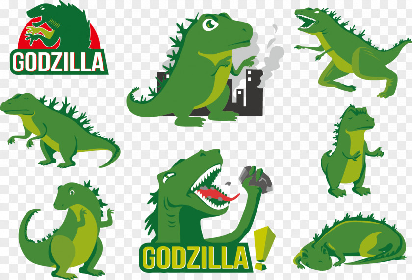 Vector Green Dinosaur Godzilla: Monster Of Monsters Cartoon PNG