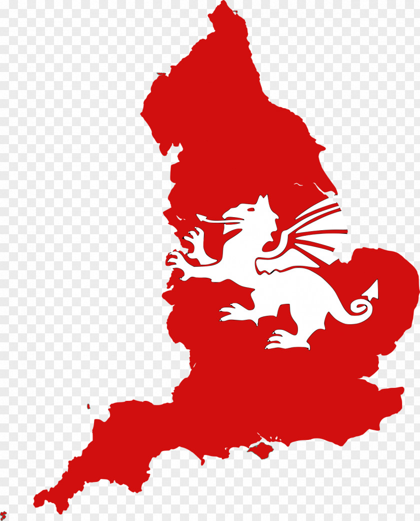 England Flag Regions Of Vector Map Blank PNG