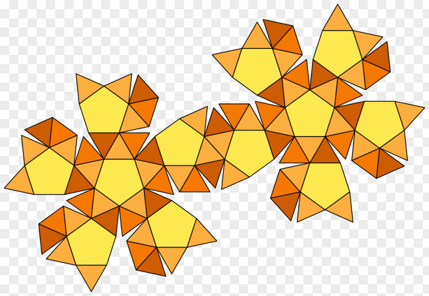 Face Snub Dodecahedron Archimedean Solid Net Polyhedron PNG