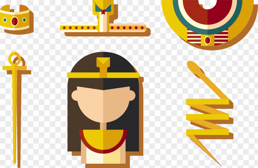 Vector Material Egyptian Queen Egypt Icon PNG