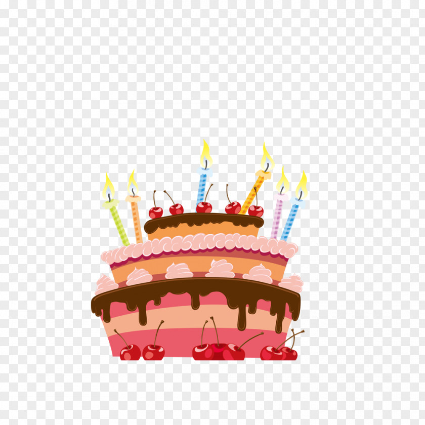Birthday Cake Cupcake Illustration PNG
