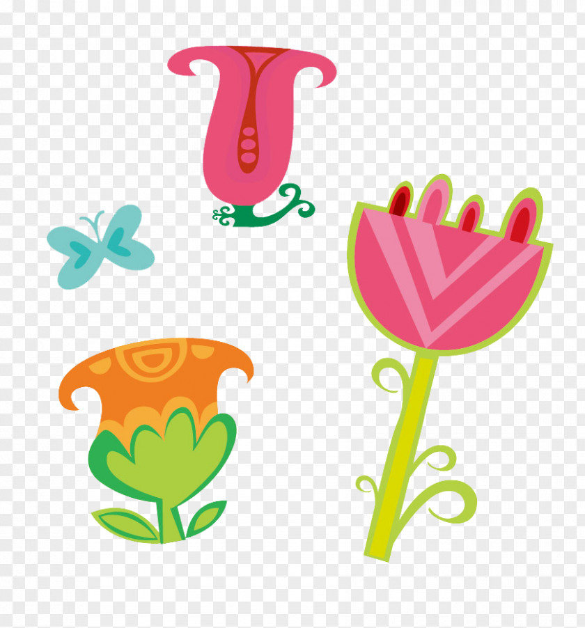 Hand-painted Tulips Tulip Green Clip Art PNG