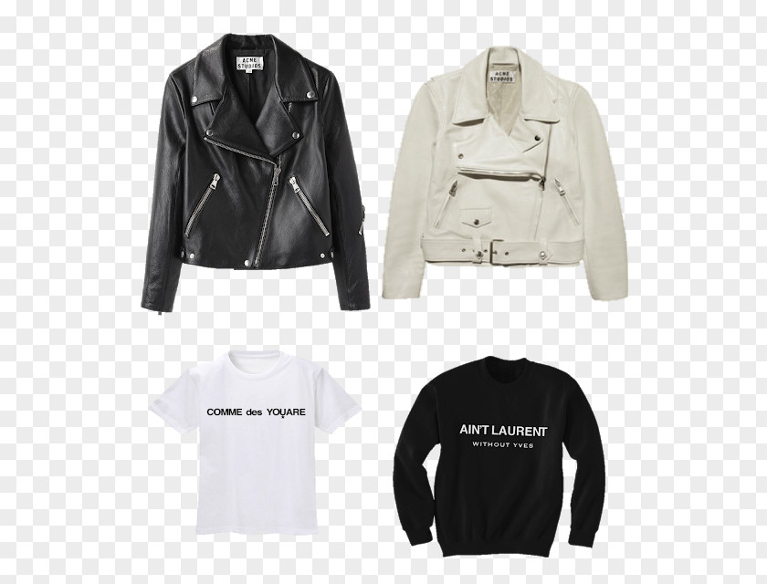 T-shirt Leather Jacket Fashion Clothing Sweater PNG