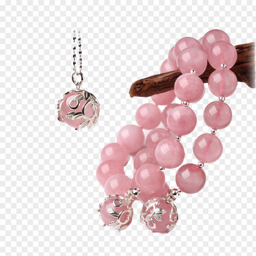 Tokai Family Rose Quartz Jewelry Set Necklace Jewellery U9996u98fe PNG