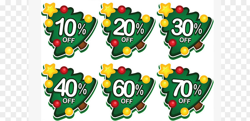 Christmas Promotion Tag Santa Claus Tree Discounts And Allowances PNG