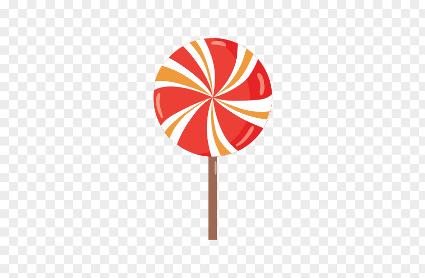 Stick Candy Orange Lollipop Cartoon PNG