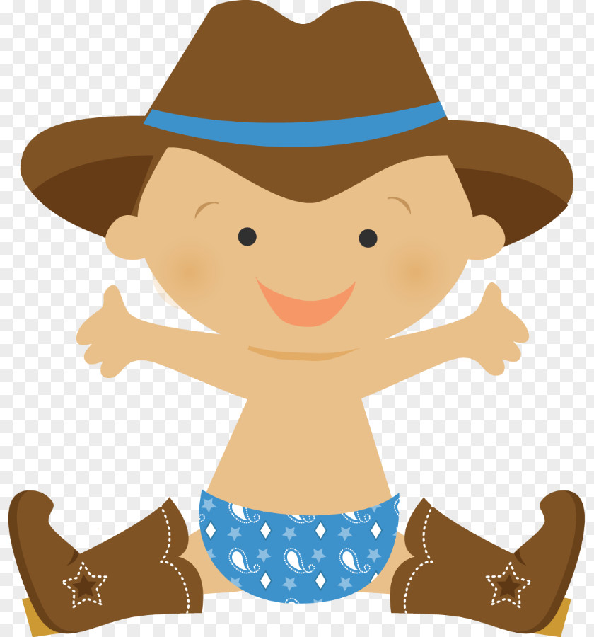 Baby Shower Cowboy Infant Western Clip Art PNG