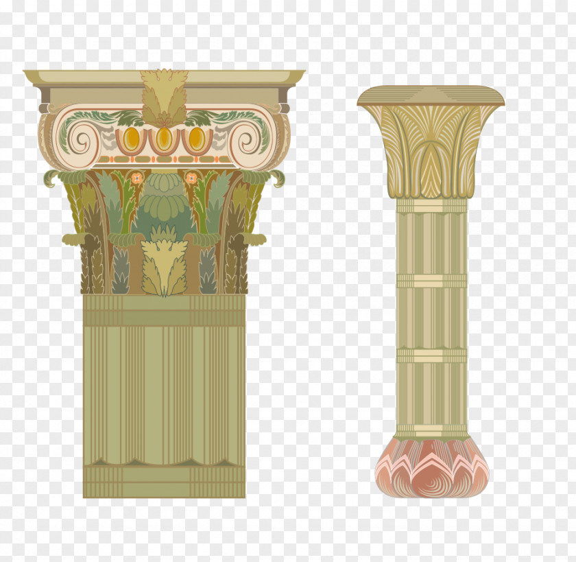 Beautifully Column Euclidean Vector Illustration PNG