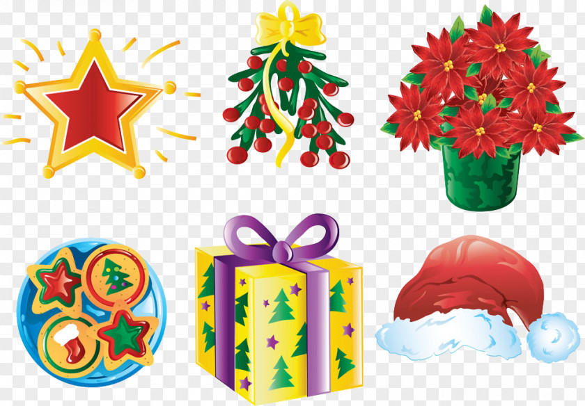 Christmas Elements Collection Santa Claus Illustration PNG